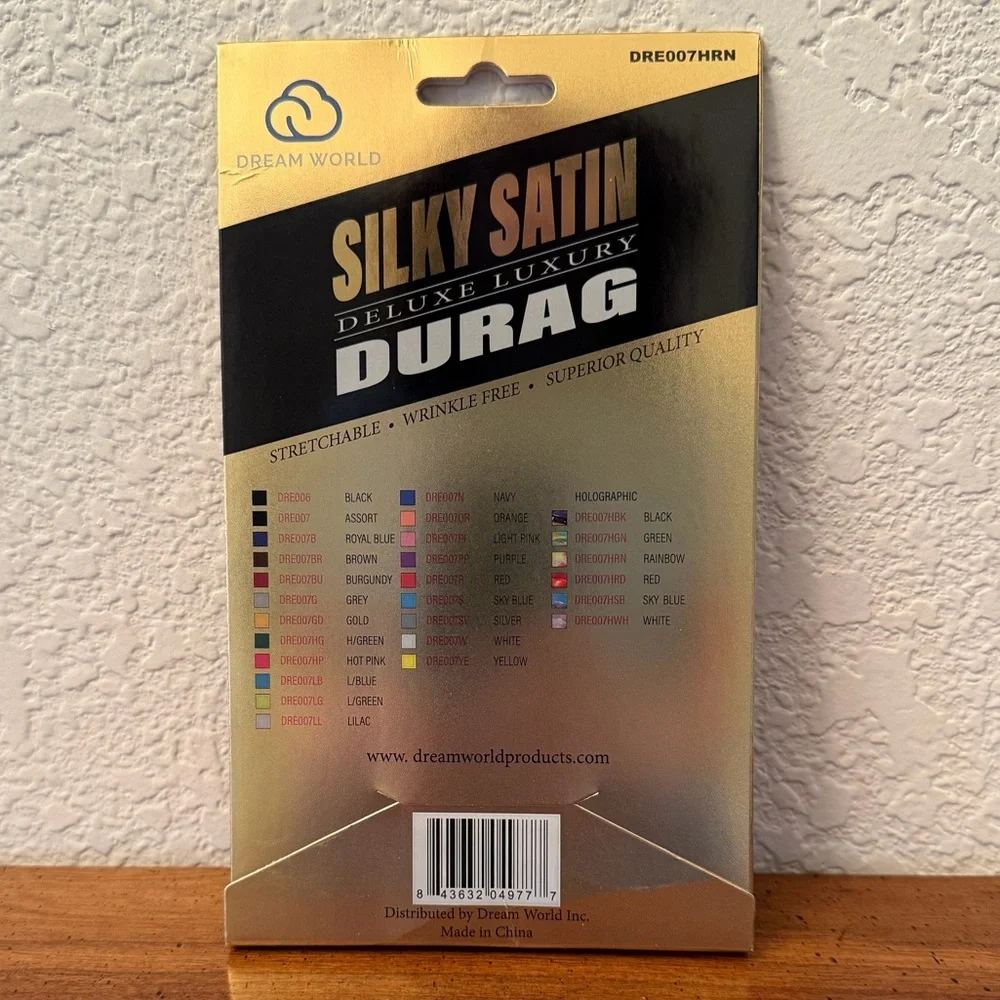 Silky Satin Durag - Rainbow Holographic Pattern, NWT - Picture 3 of 4